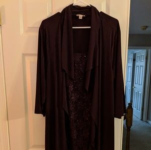 Purple below the knee dress